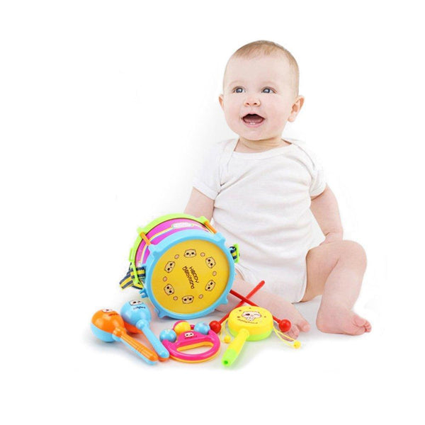 5pcs Baby Roll Drum Musical Instruments Kids Drum Set Children Toys