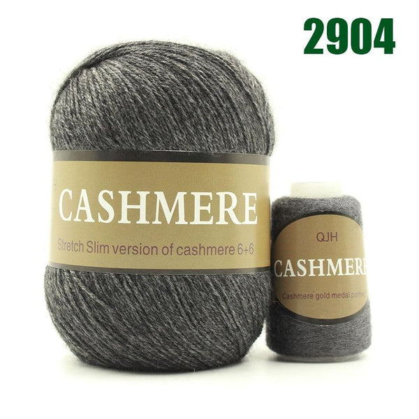 100% Mongolian Cashmere Hand-Knitted Yarn