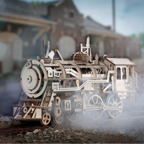 3D Wooden Moveable Train Building Kit