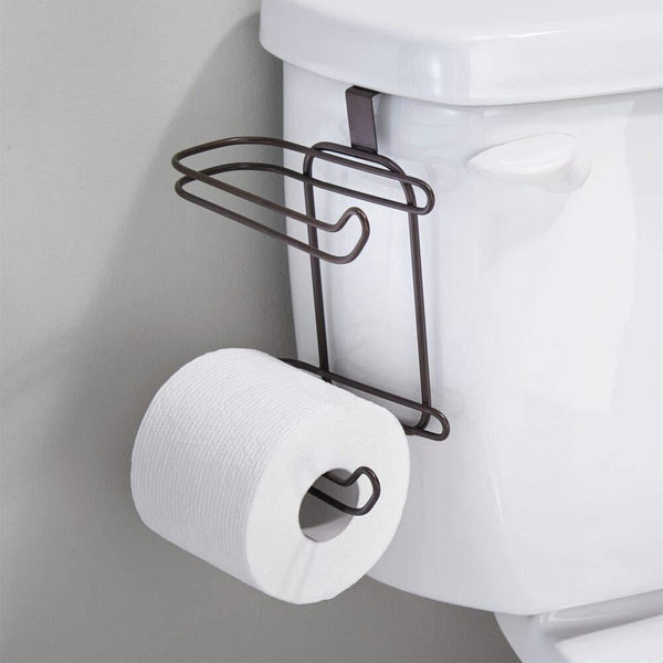 HomeZ™ Roll Paper Holder Toilet Tissue Towel Storage Organizer Hanging Shelf Rack Kitchen