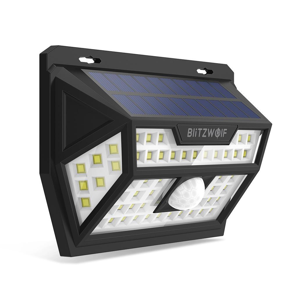 Solar Powered Motion Sensing Outdoors Wide Angle Wall Light with LEDs