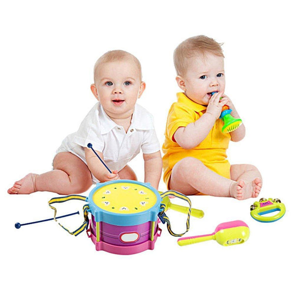 5pcs Baby Roll Drum Musical Instruments Kids Drum Set Children Toys