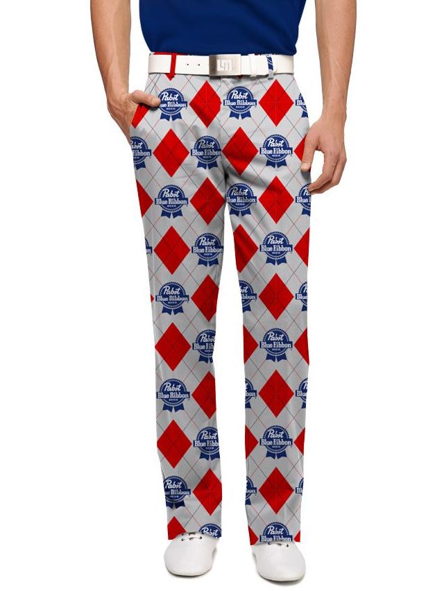 Men's Alcoholic PABST BLUE RIBBON BEER Printed Suit Pants