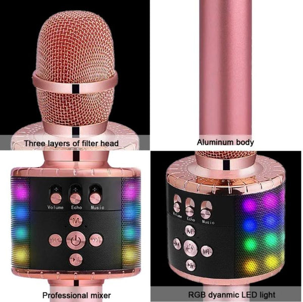 HomeSing™ Bluetooth Wireless Handheld Microphone Speaker KTV Karaoke Mic Music Player Singing Recorder