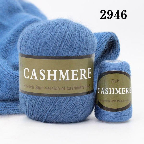 100% Mongolian Cashmere Hand-Knitted Yarn