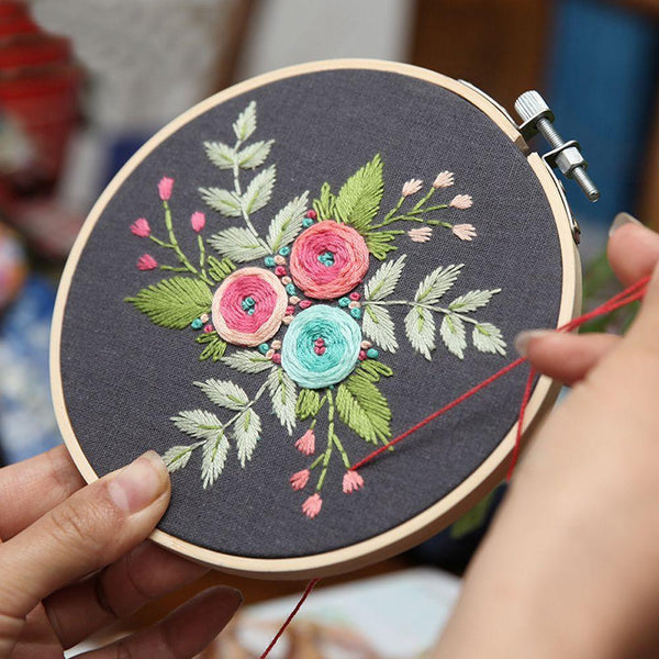 DIY Flower Hand Embroidery Kit