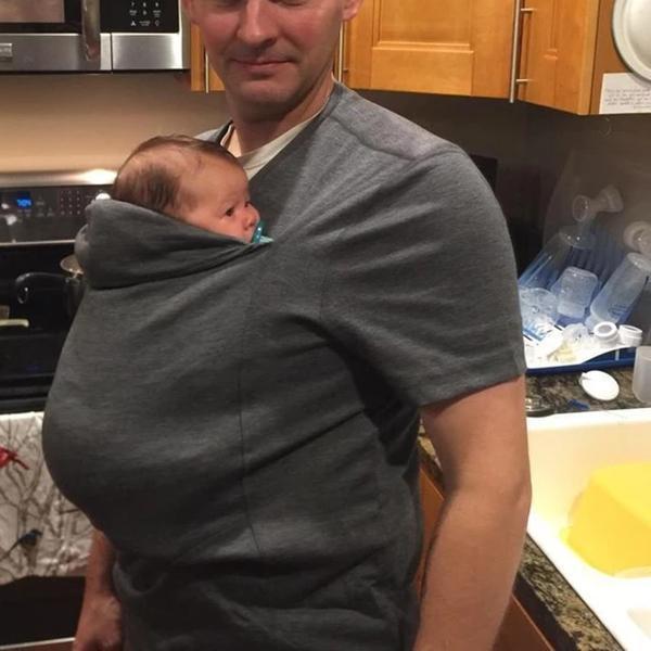 Multi-functional Clothes Parent-child Kangaroo Pocket T-shirt