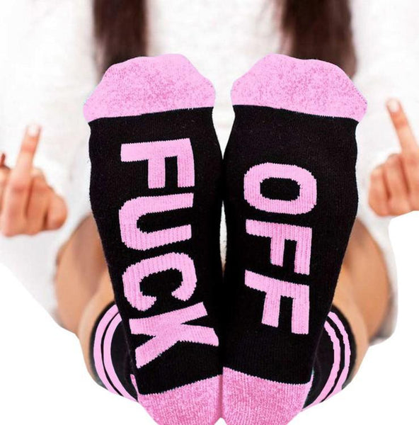 Women's FUCK OFF Printed Socks