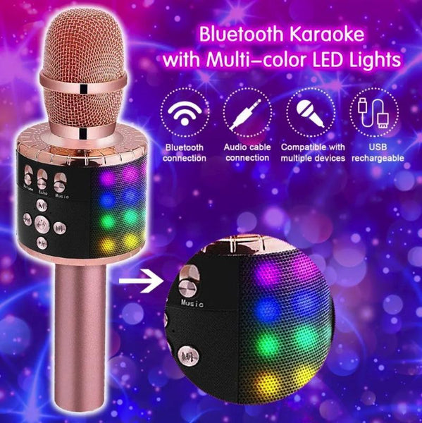 HomeSing™ Bluetooth Wireless Handheld Microphone Speaker KTV Karaoke Mic Music Player Singing Recorder