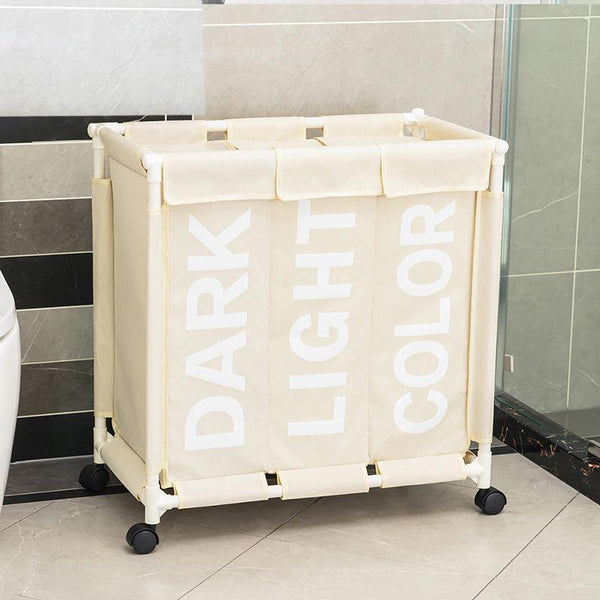 LAUNDRY BASKET ORGANIZER WITH WHEELS