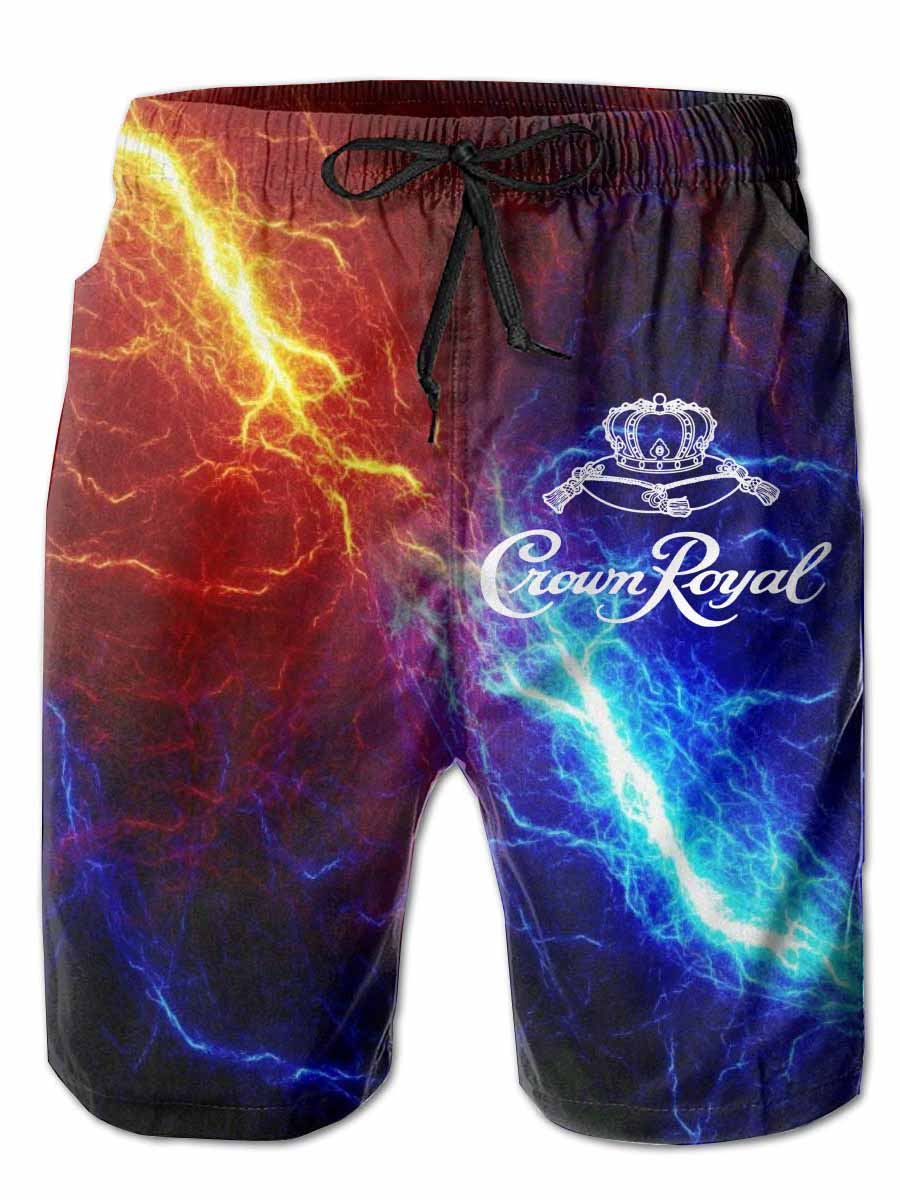 Men's Liquor Printed CROWN ROYAL Casual Shorts