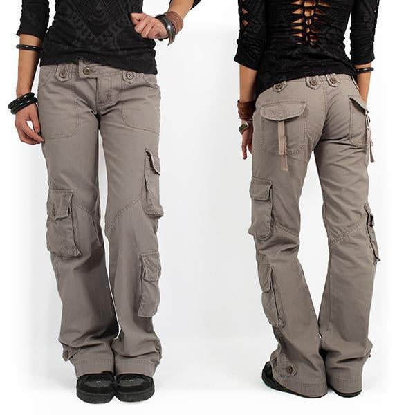 Multi-pocket Baggy Trousers Flared Cargo Pants
