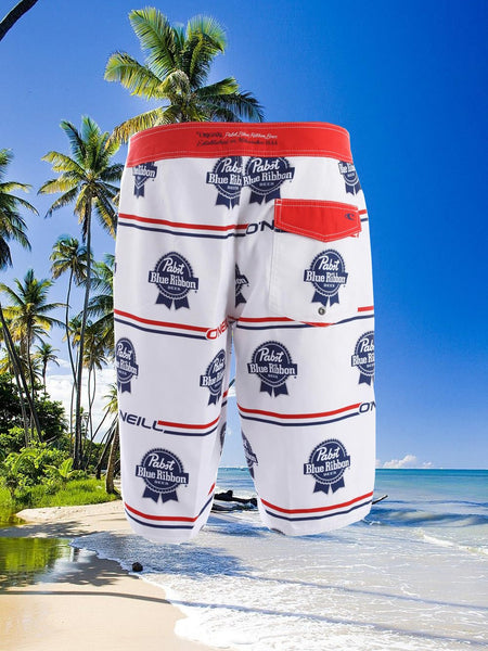 Men's PABST BLUE RIBBON BEER Print Shorts