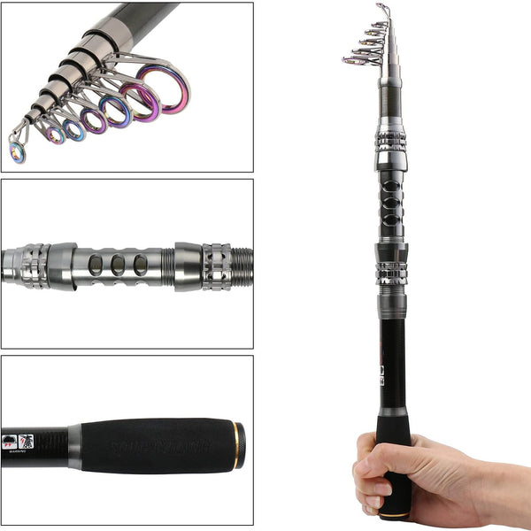 TELESCOPIC SPINNING FISHING ROD