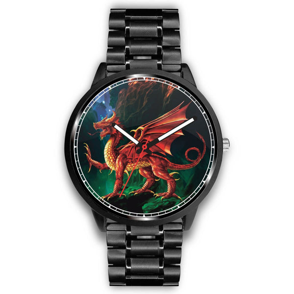 Welsh Dragon Leather/Steel Watch - BN02