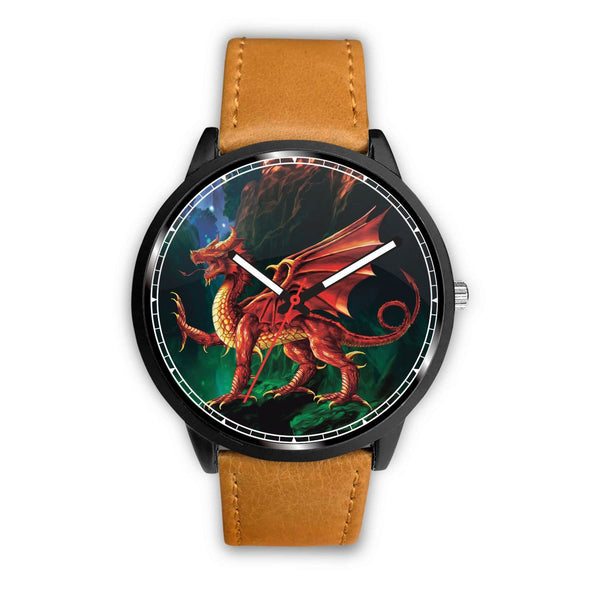 Welsh Dragon Leather/Steel Watch - BN02