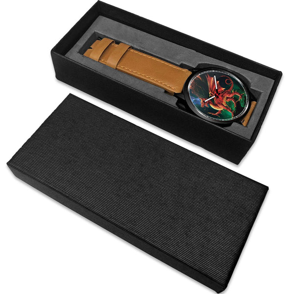 Welsh Dragon Leather/Steel Watch - BN02