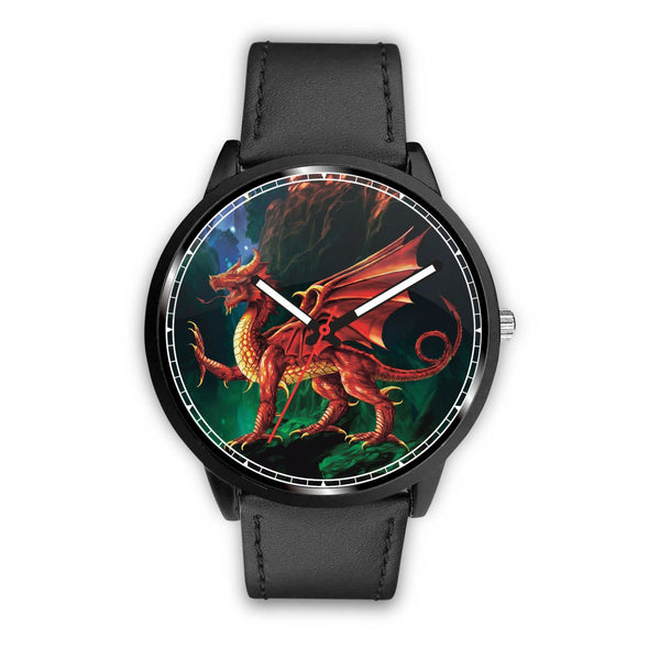 Welsh Dragon Leather/Steel Watch - BN02