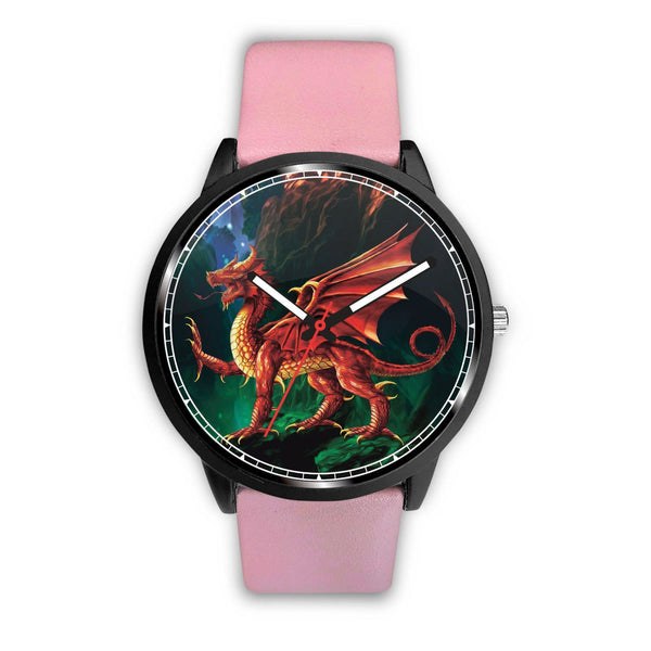 Welsh Dragon Leather/Steel Watch - BN02