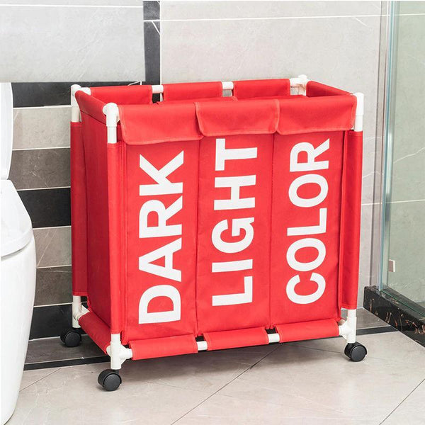 LAUNDRY BASKET ORGANIZER WITH WHEELS