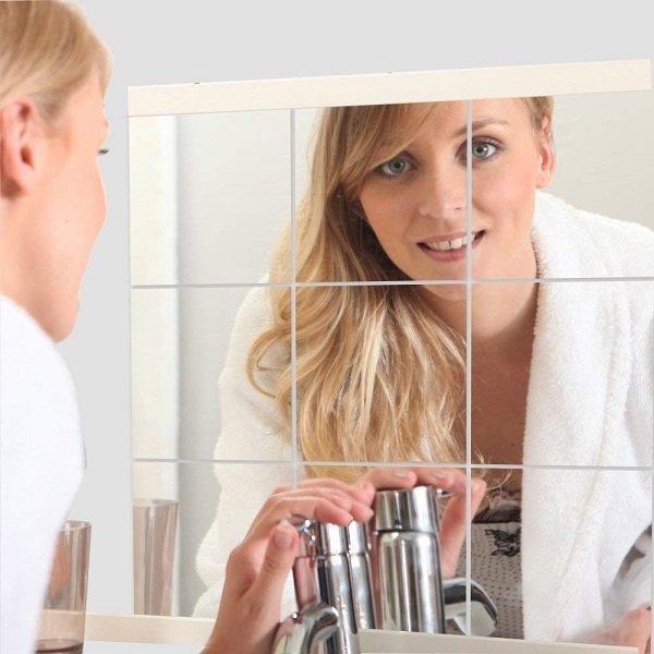 Mirror Wall Sticker Reflective Self-adhesive DIY PET Crystal Mirror Wall Decals