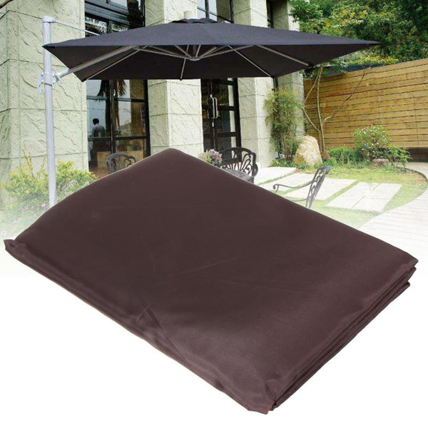 260x70CM Brown Waterproof Garden Patio Parasol Umbrella Outdoor Canopy Protective Cover