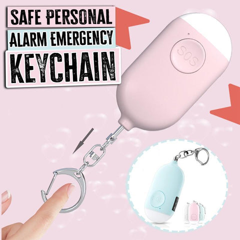 SAFE PERSONAL ALARM EMERGENCY KEYCHAIN