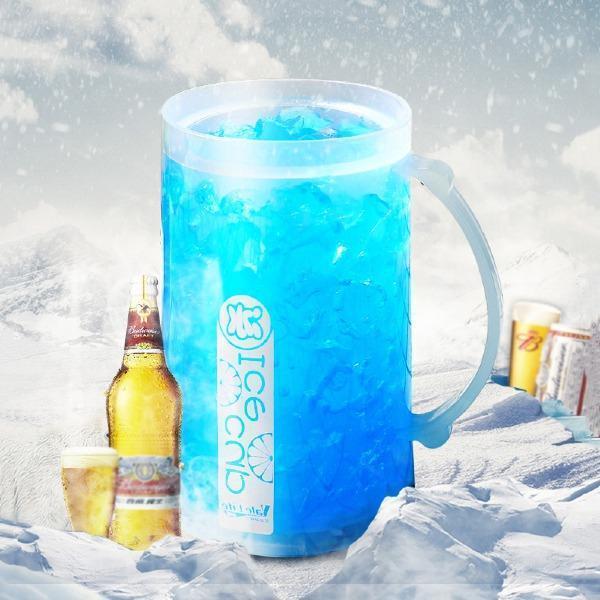 Luminous Double-layer Refrigerated Glass Beer Mug