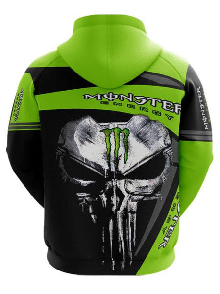 Men's Skull Print MONSTER ENERGY Hoodie