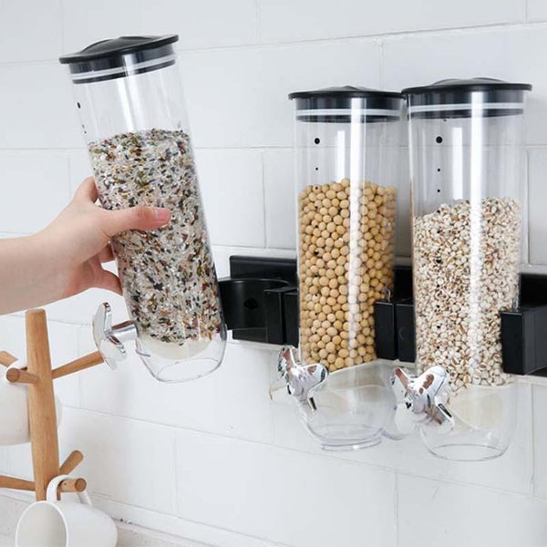 Kitchen Grain Distributor Storage Barrel Wall Hanging Sealed Storage Tank