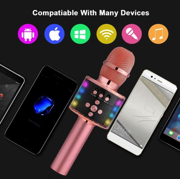 HomeSing™ Bluetooth Wireless Handheld Microphone Speaker KTV Karaoke Mic Music Player Singing Recorder