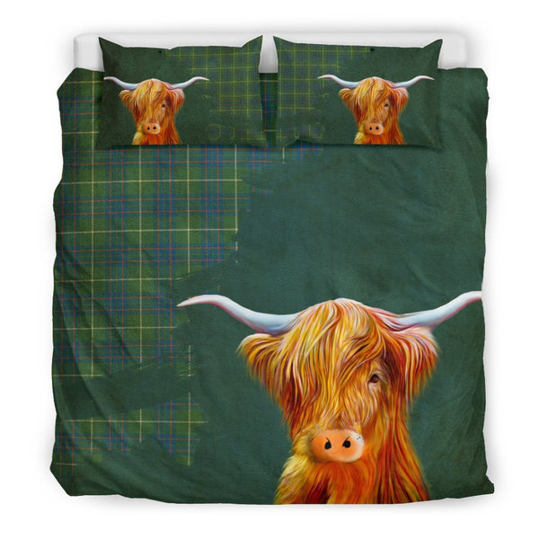 Macintyre Hunting Ancient Tartan Scottish Highland Cow Bedding Set HJ4