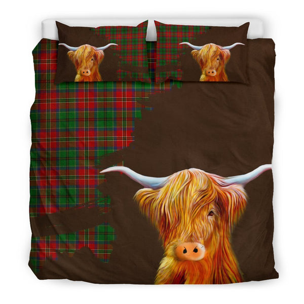 Mcculloch Tartan Scottish Highland Cow Bedding Set HJ4