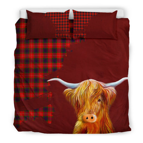 Fraser Modern Tartan Scottish Highland Cow Bedding Set 01 HJ4
