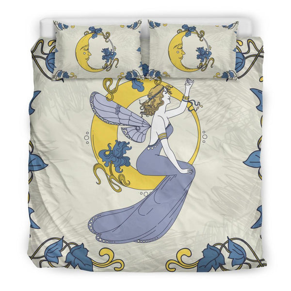 France Bedding Set - Art Nouveau Fairy Woman And Moon A65