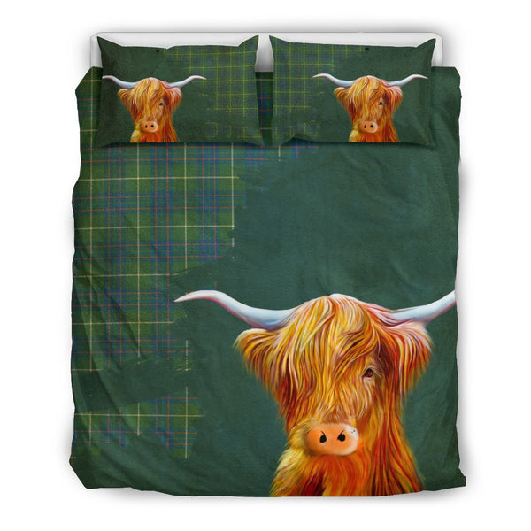 Macintyre Hunting Ancient Tartan Scottish Highland Cow Bedding Set HJ4