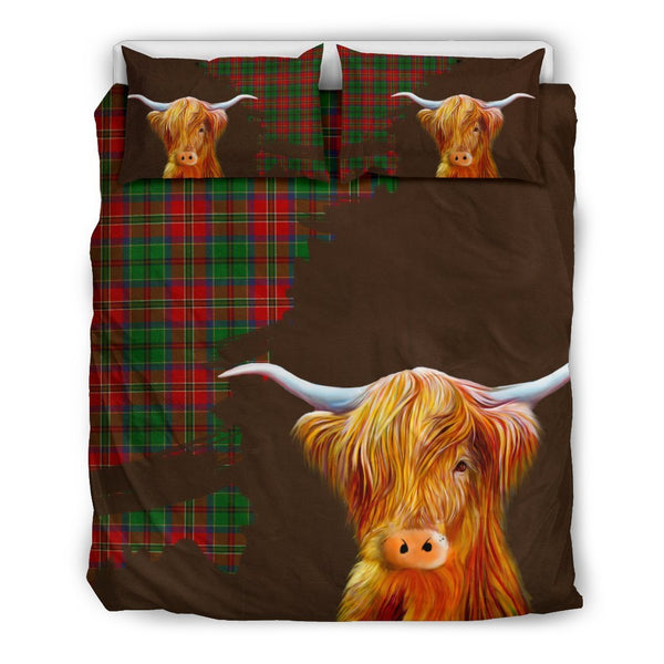 Mcculloch Tartan Scottish Highland Cow Bedding Set HJ4