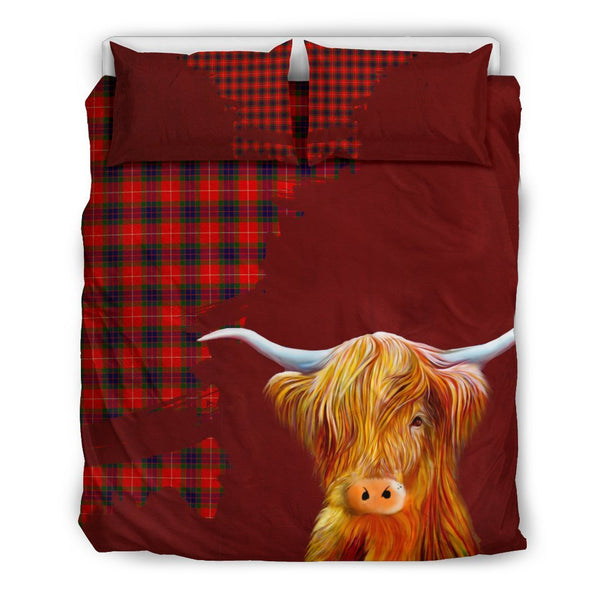 Fraser Modern Tartan Scottish Highland Cow Bedding Set 01 HJ4