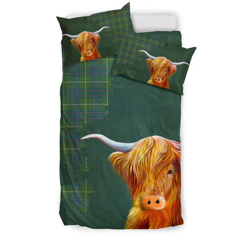 Macintyre Hunting Ancient Tartan Scottish Highland Cow Bedding Set HJ4