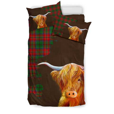 Mcculloch Tartan Scottish Highland Cow Bedding Set HJ4