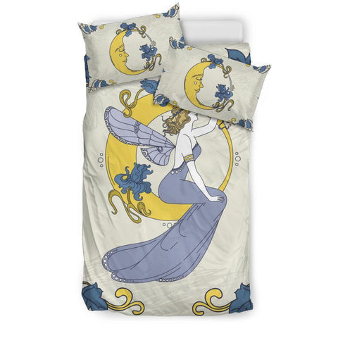 France Bedding Set - Art Nouveau Fairy Woman And Moon A65