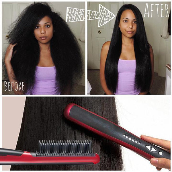 DUAL-PURPOSE HAIR STRAIGHTENER COMB
