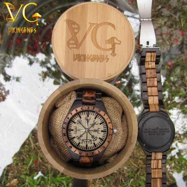 HANDMADE ENGRAVED WOODEN WATCH