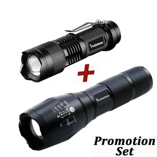 LED Flashlight T6 Tactical flashlight + Q5 Mini Torch Lanterna