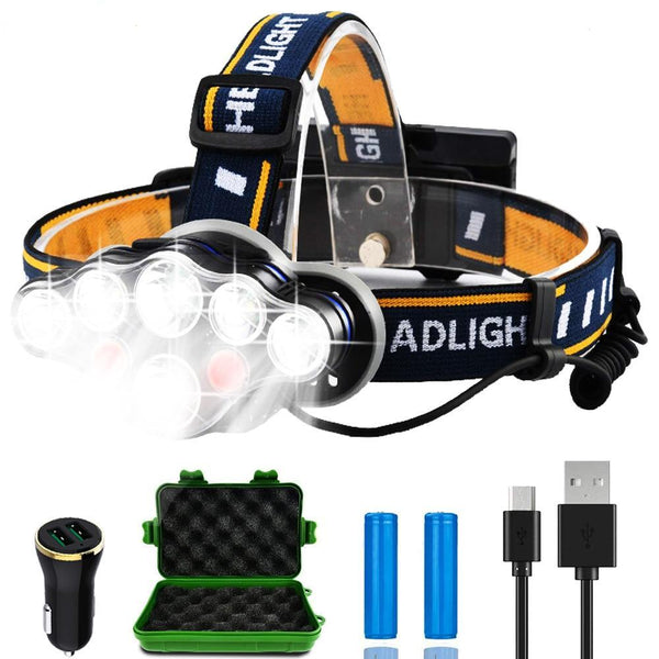 Rechargeable LED Headlamp T6 COB 8 Modes