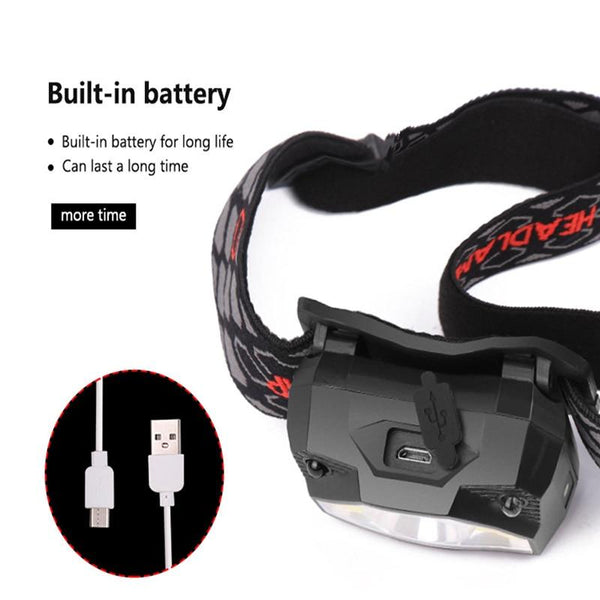 1000 Lumen Red light Induction Headlamp