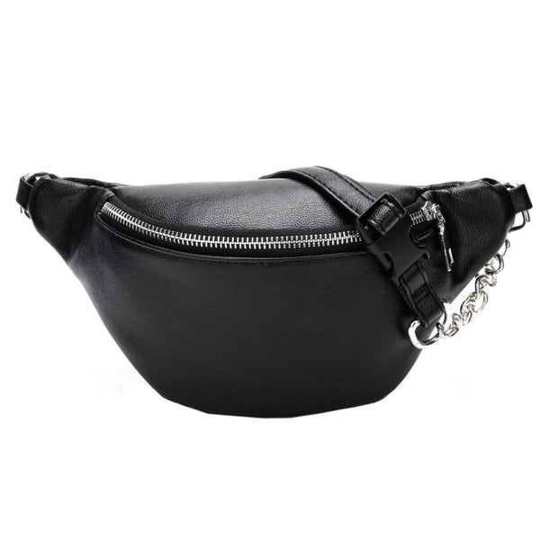 Chain Leather Chest Bags