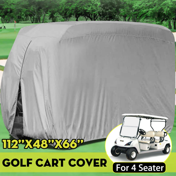 GCart™ Golf Cart Cover 4 Passenger ATV 112x48x66 in 210D Oxford Silver