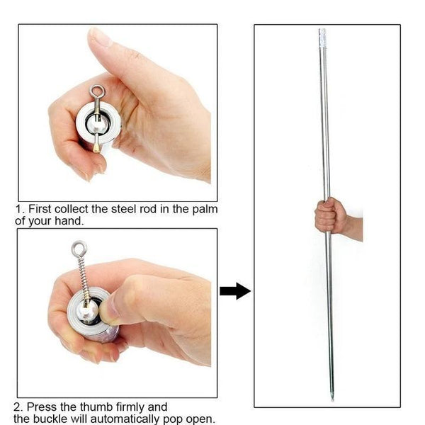 Magic Stick Portable Martial Arts Metal Magic Pocket Bo Staff