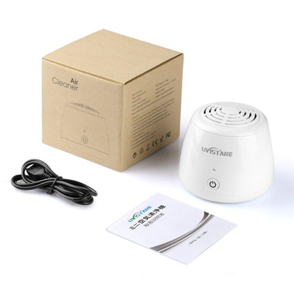 Home Portable Mini Air Purifier USB Cable & Battery Dual Power Air Cleaner Anion Ionizer Negative Ion Generator Ozone Generator